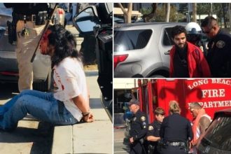 Trump fan hit with scooter as protest outside California Democrats convention turns violent: report