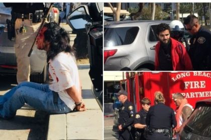Trump fan hit with scooter as protest outside California Democrats convention turns violent: report