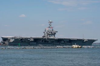 Fire on Russia's only aircraft carrier wounds two