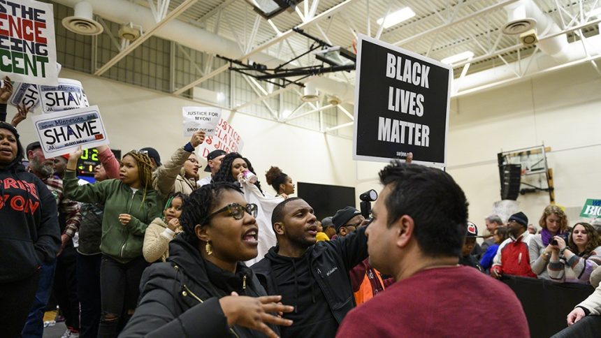 Klobuchar rally cancelled as protesters take over stage protesting a murder prosecution