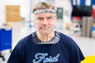 Ford Motor Co. donates thousands of COVID-19 face shields to US military