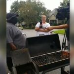 A Louisiana woman was arrested Saturday after setting up a barbecue outside the Lafayette mayor’s home and grilling in protest of a police shooting that left a Black man dead earlier this month.