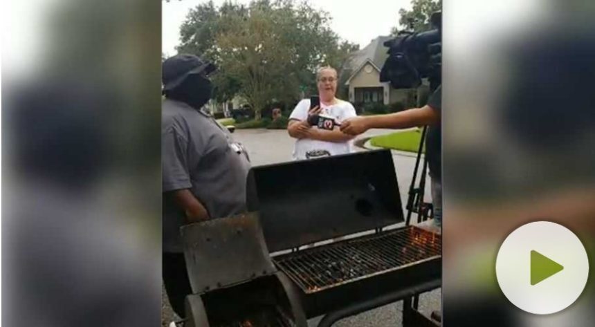 A Louisiana woman was arrested Saturday after setting up a barbecue outside the Lafayette mayor’s home and grilling in protest of a police shooting that left a Black man dead earlier this month.