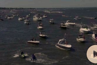 Multiple boats sunk on Lake Travis in Austin, Texas, during a "Trump Boat Parade" Saturday.