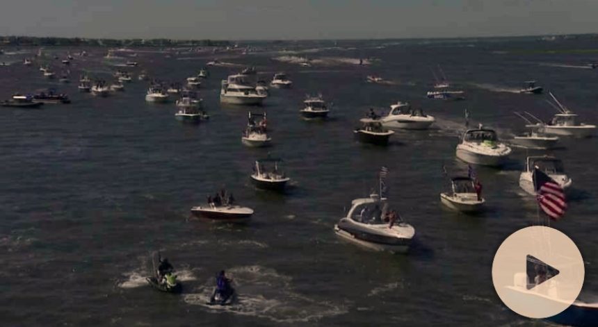 Multiple boats sunk on Lake Travis in Austin, Texas, during a "Trump Boat Parade" Saturday.