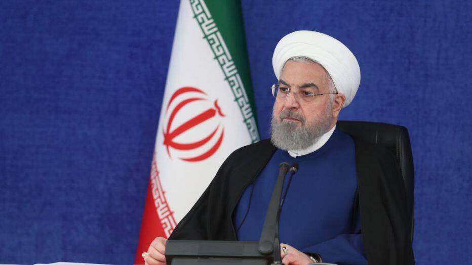 President of Iran, Hassan Rouhani speaks at the National Combat Board Meeting with Coronavirus (COVID-19) in Tehran, Iran on Nov. 7, 2020. (Photo by Iranian Presidency/Handout/Anadolu Agency via Getty Images)