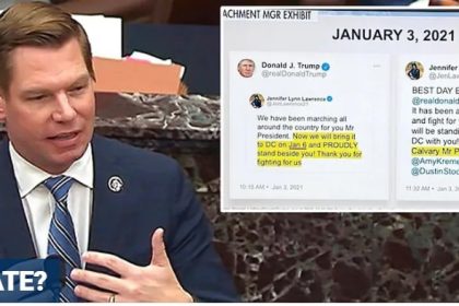 Trump backer slams Swalwell, Dems after phony Twitter ‘blue check’ added to her tweets