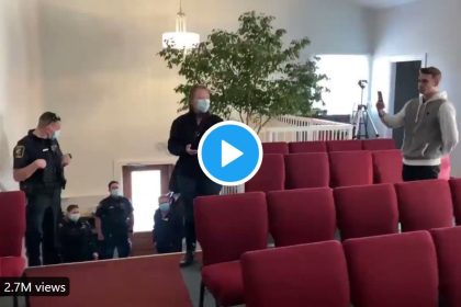Video: Pastor of Calgary church, Pawlowski confronts and drives out police
