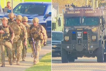 Heavily armed authorities respond to scene in Waterford Township