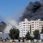 Gaza tower housing Al Jazeera, AP Media office destroyed by Israeli attack