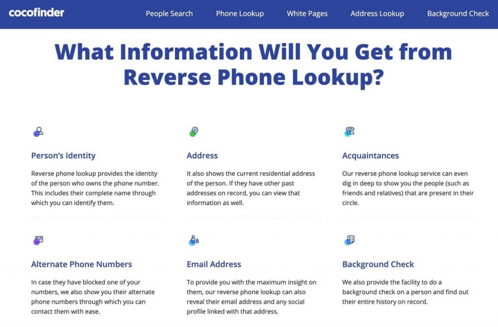 Reverse Phone Lookup on CocoFinder