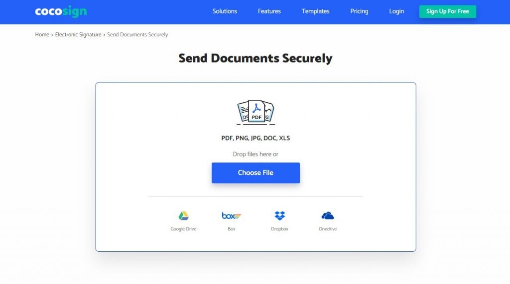 CocoSign provides the users with maximum security with fingerprints ad passwords. It makes sure that all the users’ confidential data is protected and no third party has access to it.