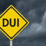 Yellow Warning DUI Highway Road Sign
