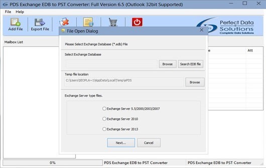 5. PDS Exchange EDB to PST Converter PDS Exchange EDB to PST Converter is another reliable and advanced EDB to PST converter software to extract and convert mailboxes and mail items from Exchange EDB file to PST. It retains the folder hierarchy and structure intact after EDB to PST conversion.