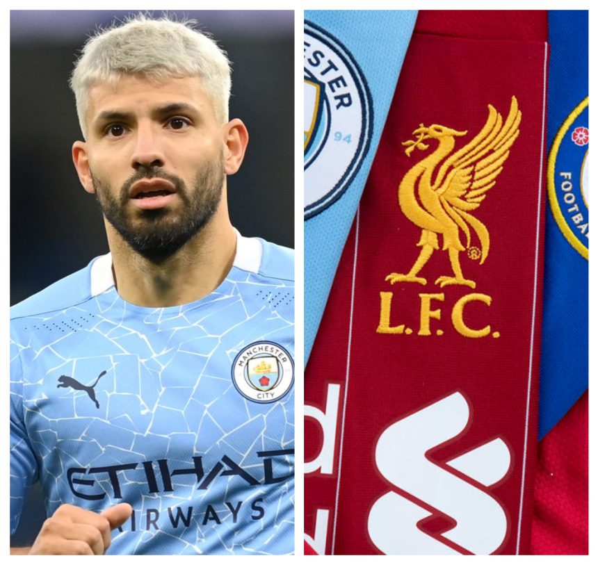 Sergio Aguero names his four contenders for the Premier League title.