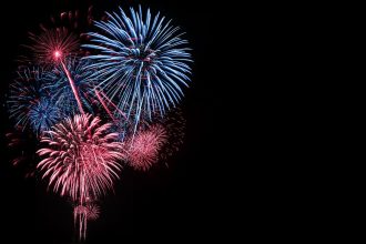 Celebrating with fireworks