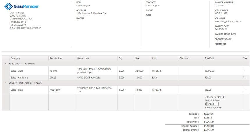 Invoicing