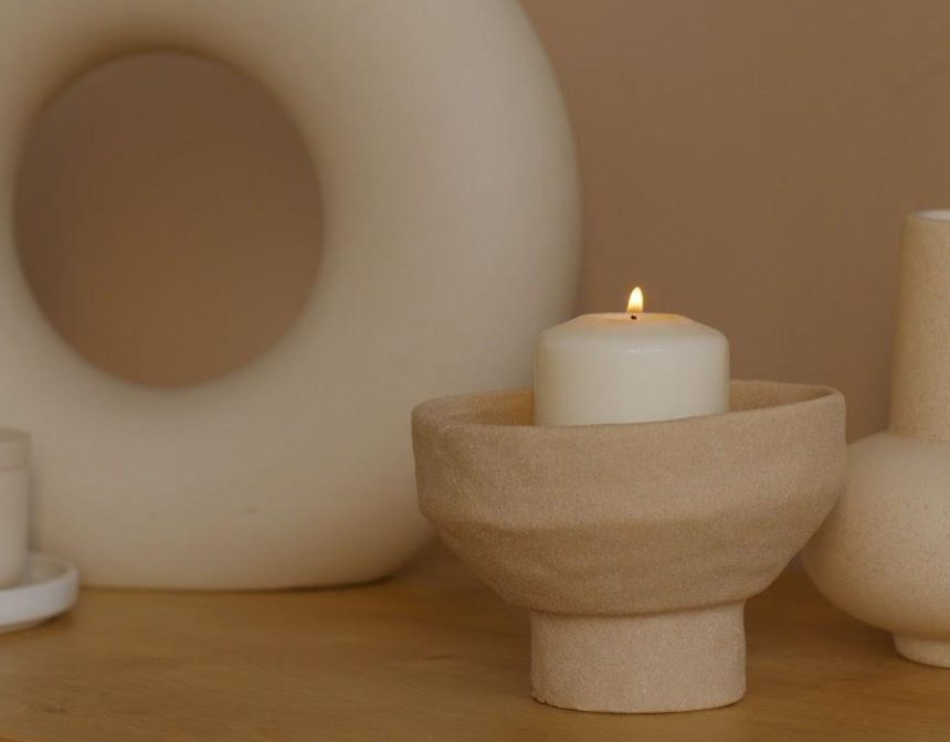 Wicker Candle Holder