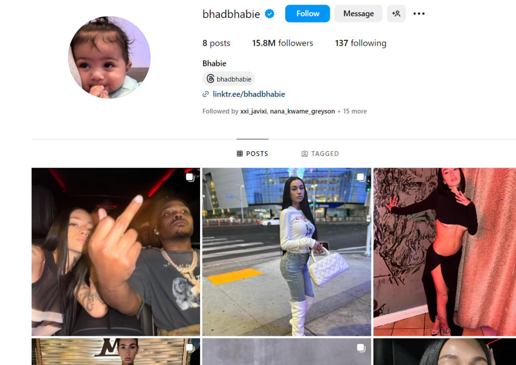 Bhad Bhabie’s Instagram Profile