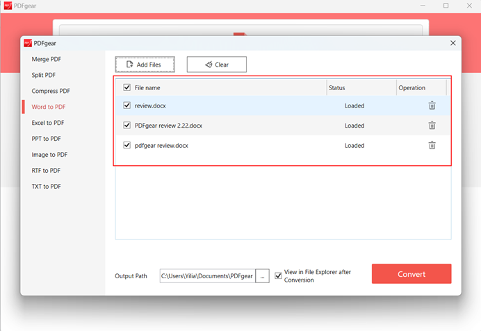 PDFgear PDF Converter - Change Your File Format in Seconds
