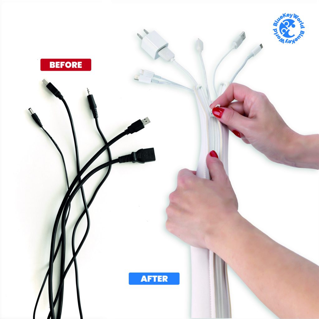 How do cable sleeves help with home office cable management?