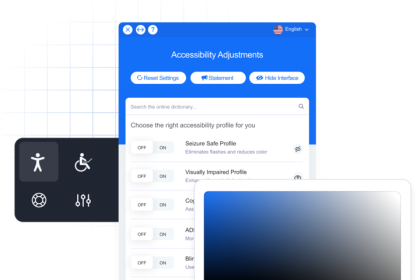 accessibility adjustments interface of accessiBe's accessWidget