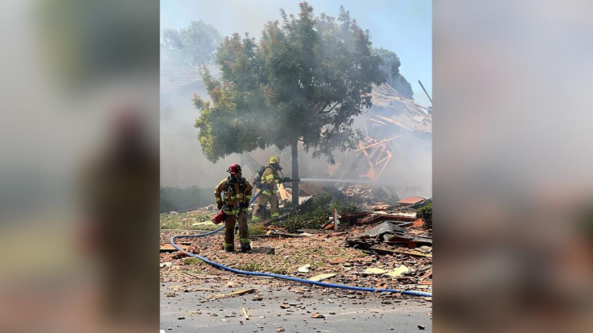 Explosion, California House Destroyed