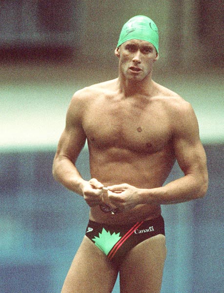 Canada's Victor Davis competing in the swimming event at the 1988 Olympic games in Seoul.