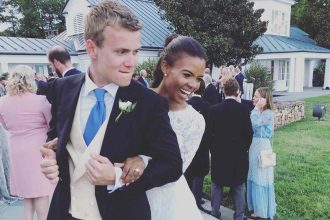 George Farmer and his wife Candace Owens wedding pictures