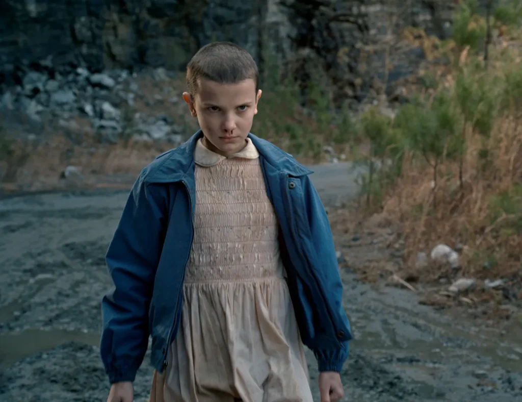Millie Bobby Brown as Eleven in the Netflix series stranger Things