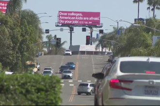 Jewish organizations blast US colleges in a Billboard ad