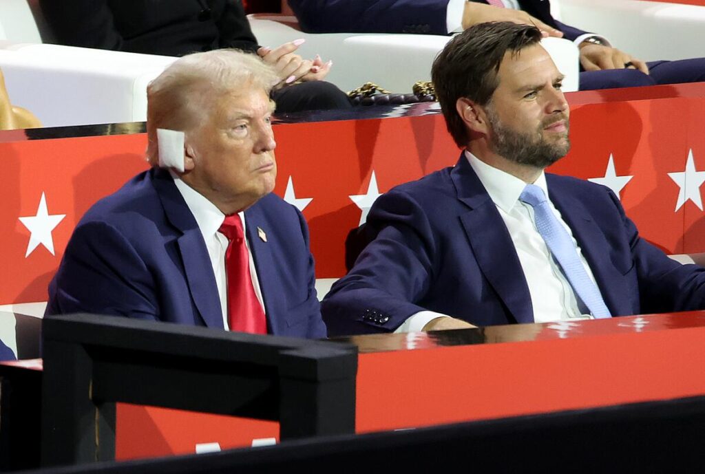 JD Vance as Donald Trump's running mate for the 2024 presidential election