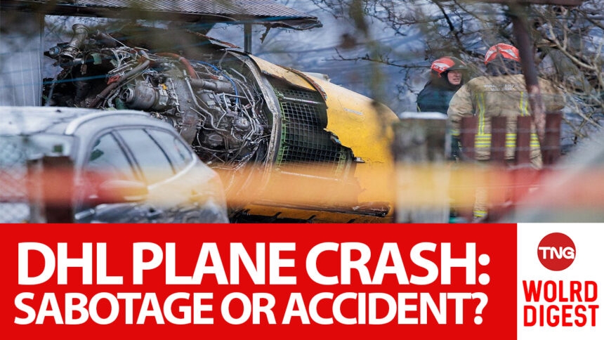 DHL cargo plane crashes into a house near Lithuania airport               
