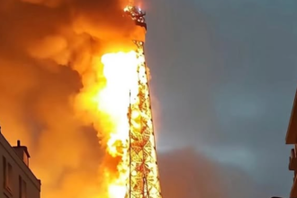 Eiffel Tower fire