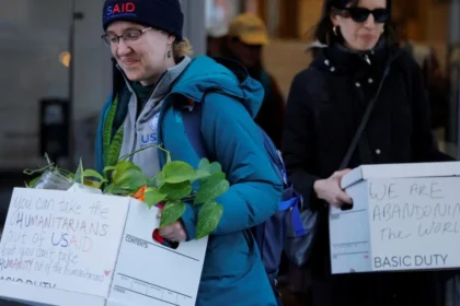 USAID staff delivered messages on boxes to Trump