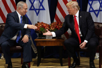 President Donald Trump meets with Israeli Prime Minister Benjamin Netanyahu