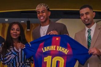 18-Year-Old Lamine Yamal Takes Over Messi's No. 10 Barcelona Jersey